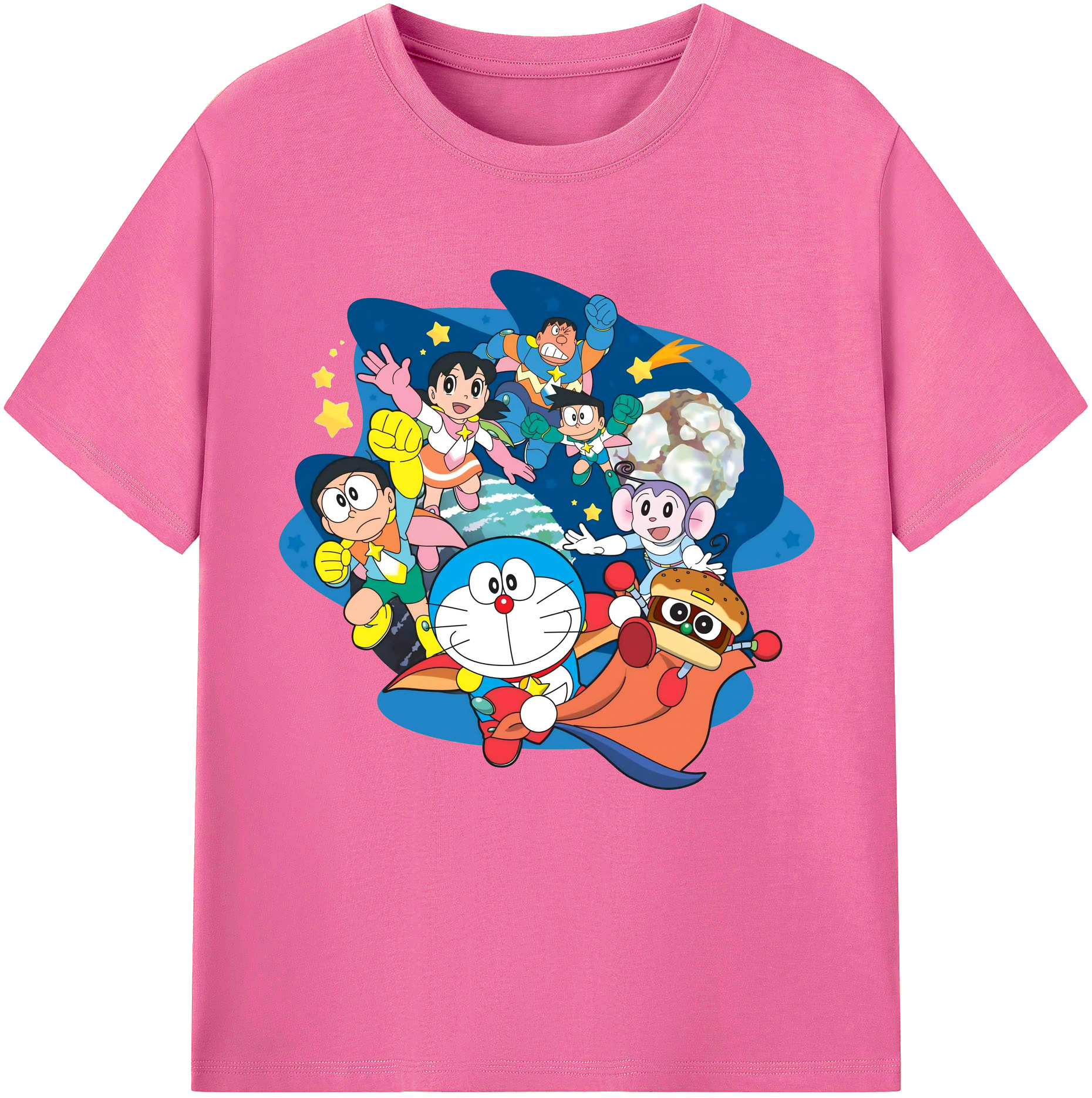 （画像用） ドラえもん Doraemon レディースカジュアルプリントTシャツ（綿100％）